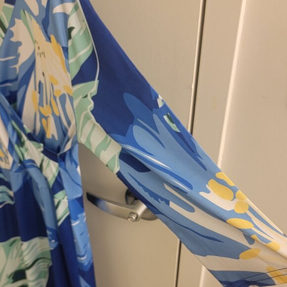 Plus Size Maxi Dress for Women Casual Summer Sundress V-Neck 3/4 Sleeve (XXL) - Picture 5 of 9